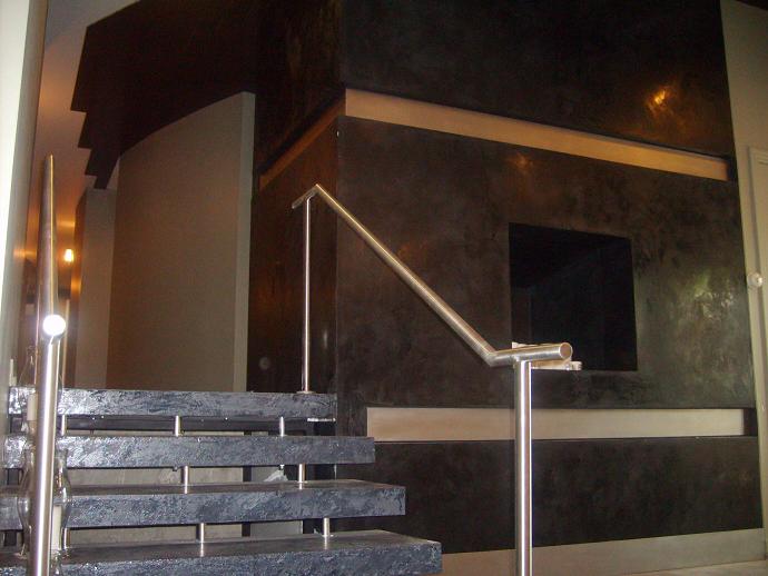 Self supporting terazzo stairs and Venetian stucco monument, Kansas City Plaza